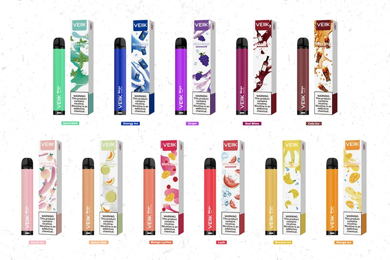 Disposable Vape Electronic Cigarette Veiik Mega 800 Puffs Vs Puff Bar Wholesale Disposable Vape Pen Vaporizer