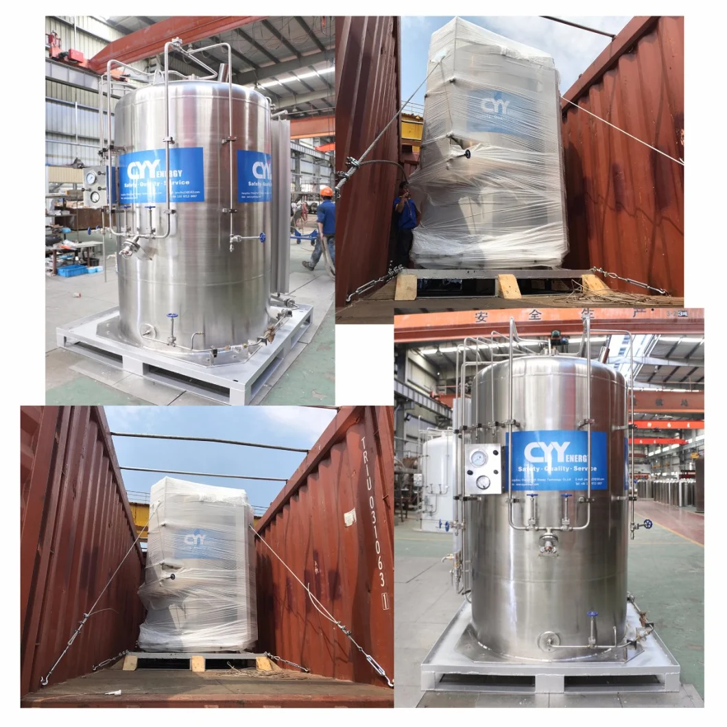 5m3 Lox/Lin/Lar/LNG/Lco2 Cryogenic Liquid Storage Tank Stainless Steel Tank Liquid Tank Micro Bulk Tank