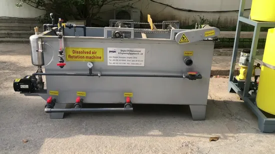 Установка DAF воздушной флотации Установка электрокоагуляции флотации растворенным воздухом для разделения твердых веществ и жидкостей